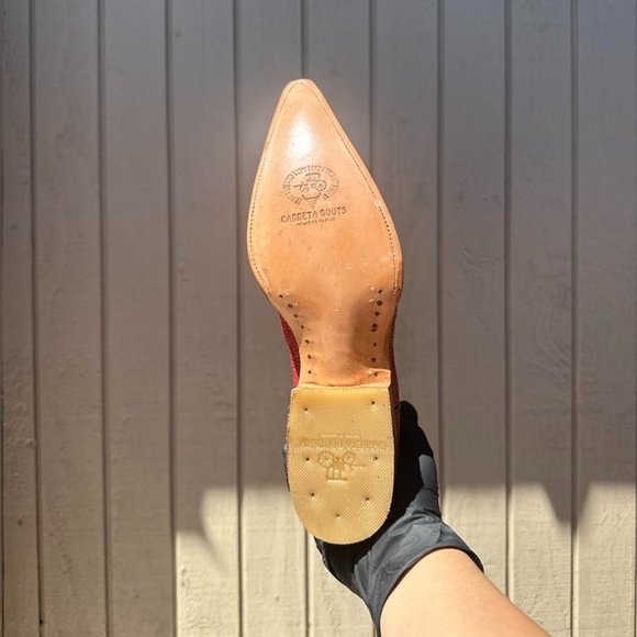 #17 Western Boot with Metallic Red Wine Stingray Finish, Style Model 6709 - Picture 3 of 5